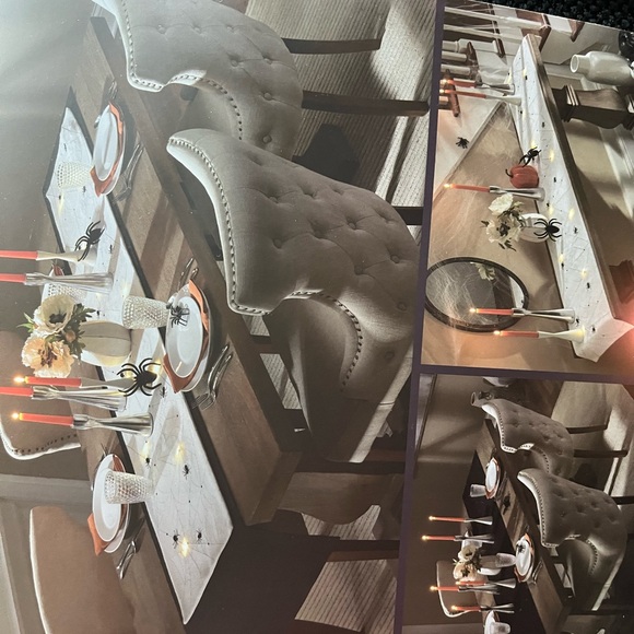 COPY - Rachel Zoe two table runners one lights up with spiders the other black … - Picture 5 of 8